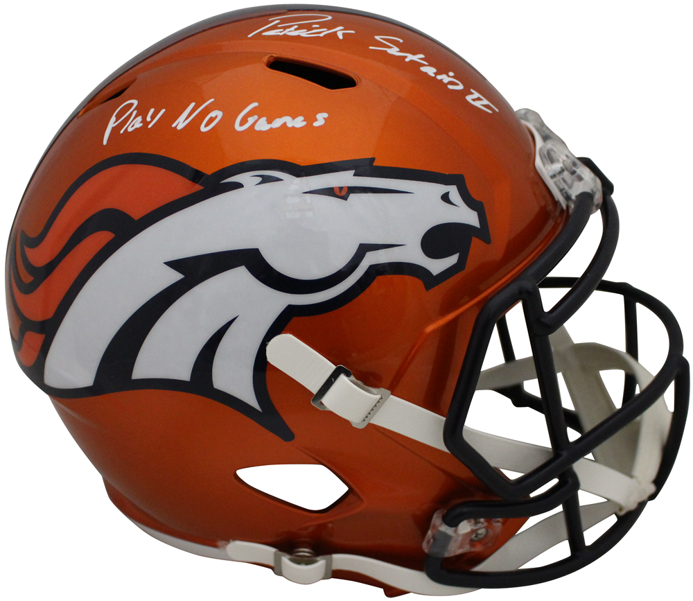Patrick Surtain II Autographed Denver Broncos Speed F/S Flash Helmet JSA