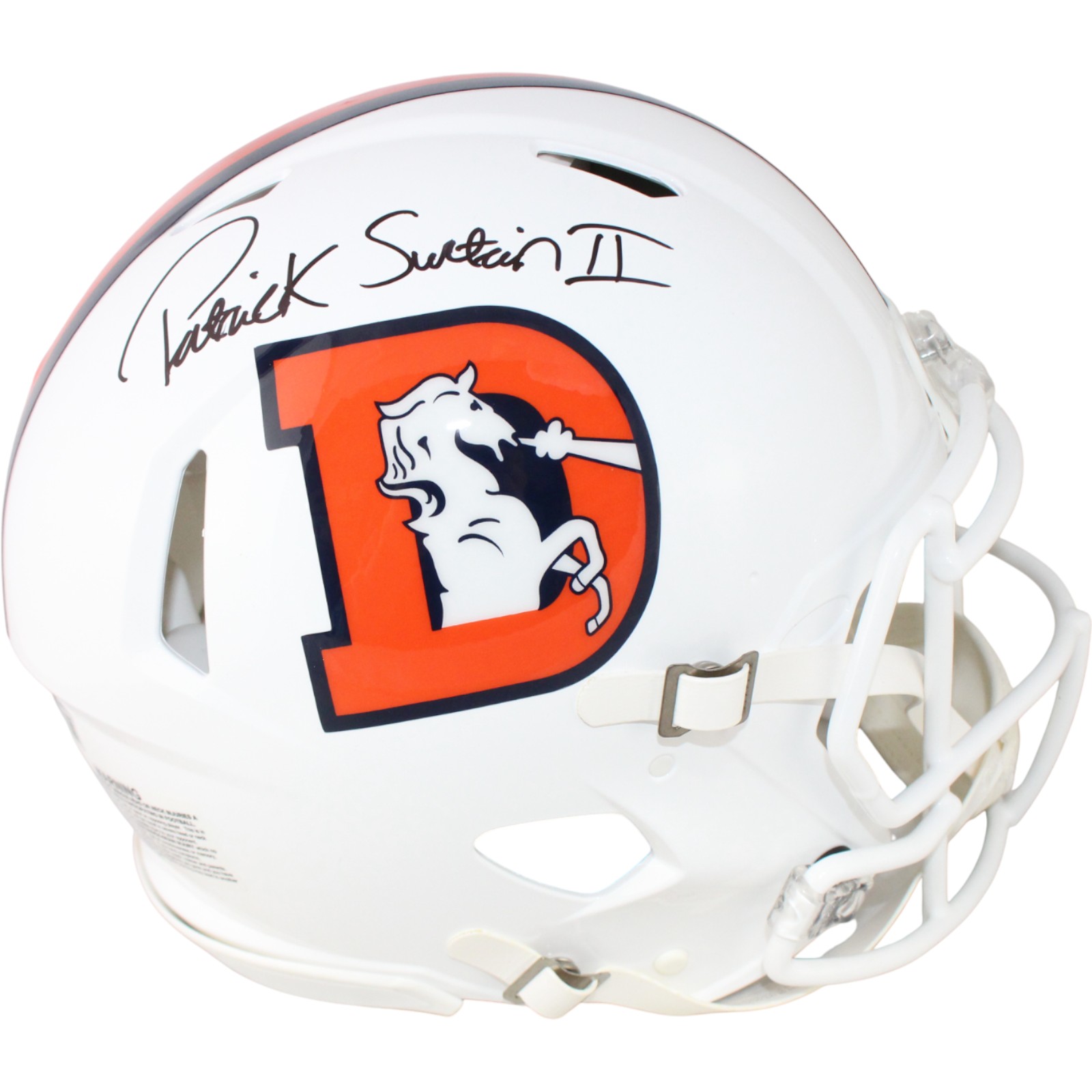 Patrick Surtain Autographed Denver Broncos Authentic Helmet 23 Alt Beckett 53130