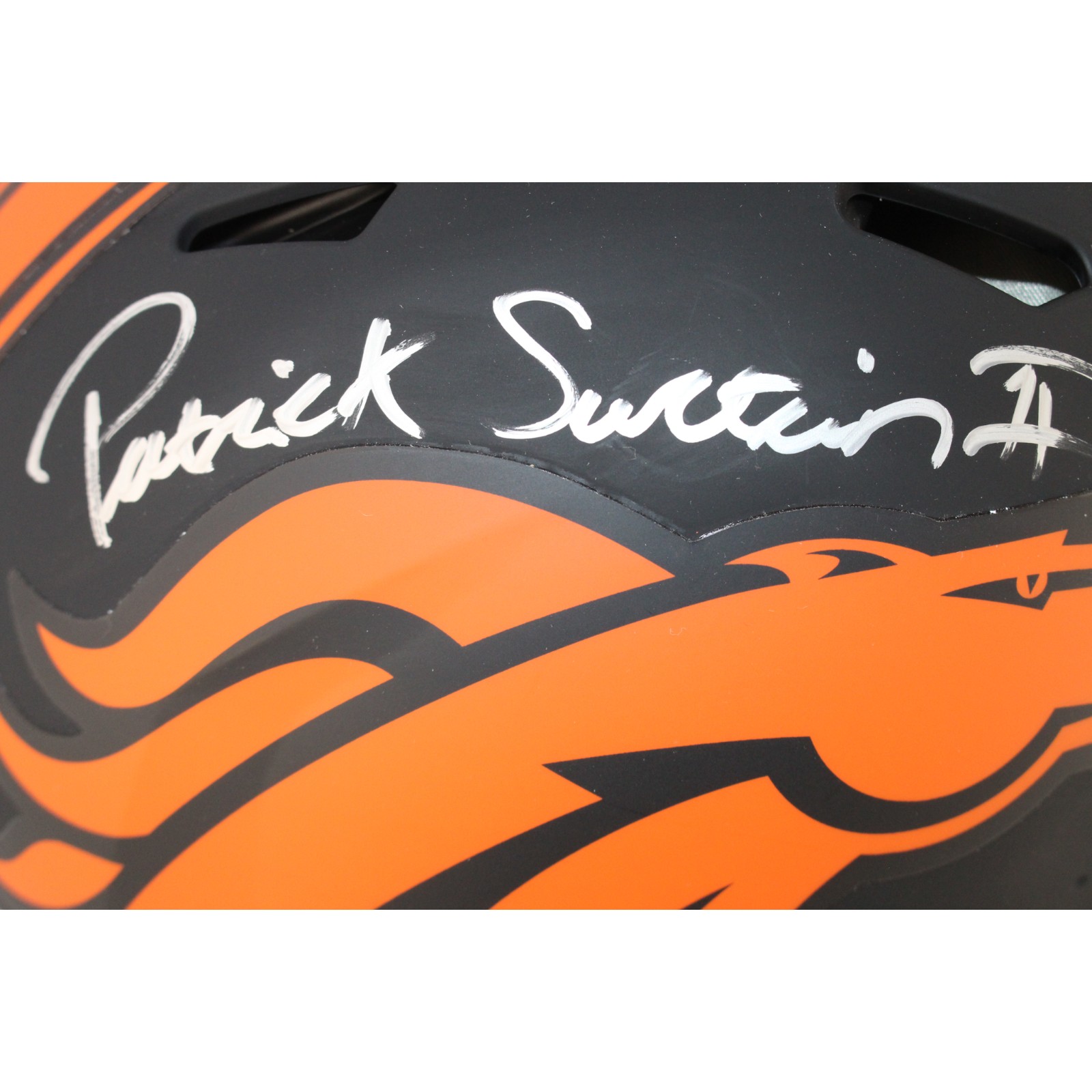 Patrick Surtain Autographed Denver Broncos Pro Helmet Eclipse Beckett WIT 53131 2 Patrick Surtain Autographed Denver Broncos Pro Helmet Eclipse Beckett WIT 53131