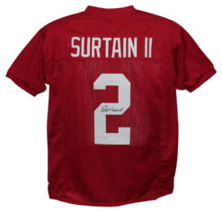 Patrick Surtain II Autographed/Signed College Style Red XL Jersey JSA