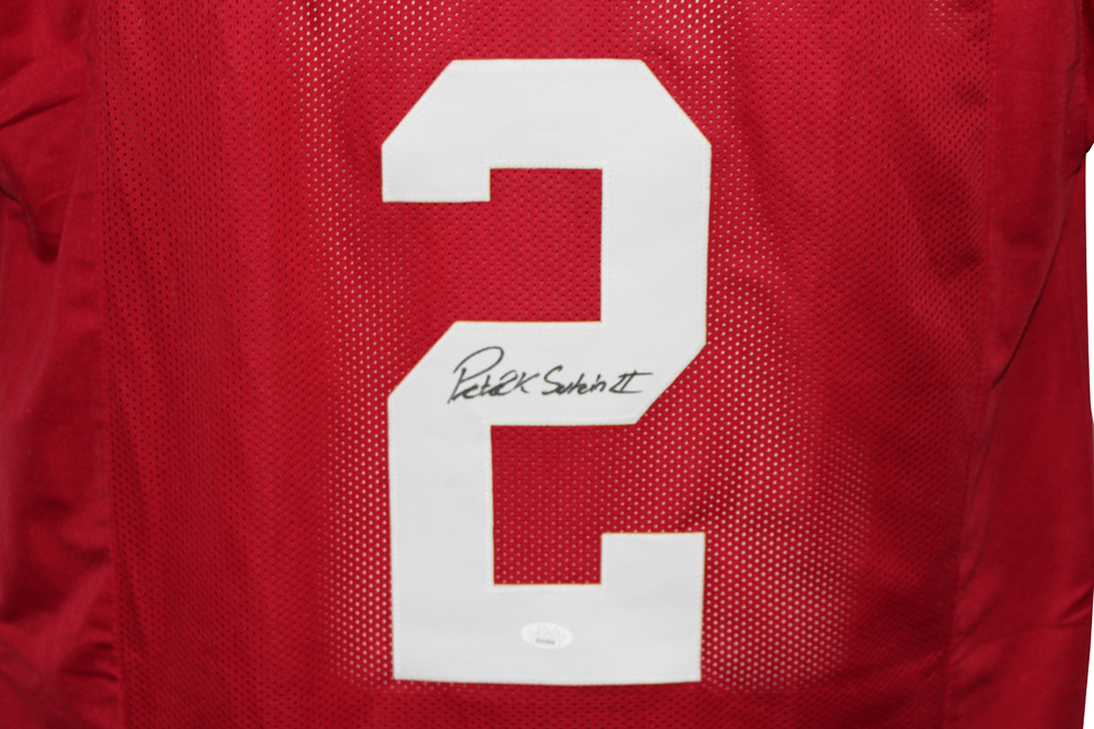 Patrick Surtain II Autographed/Signed College Style Red XL Jersey JSA