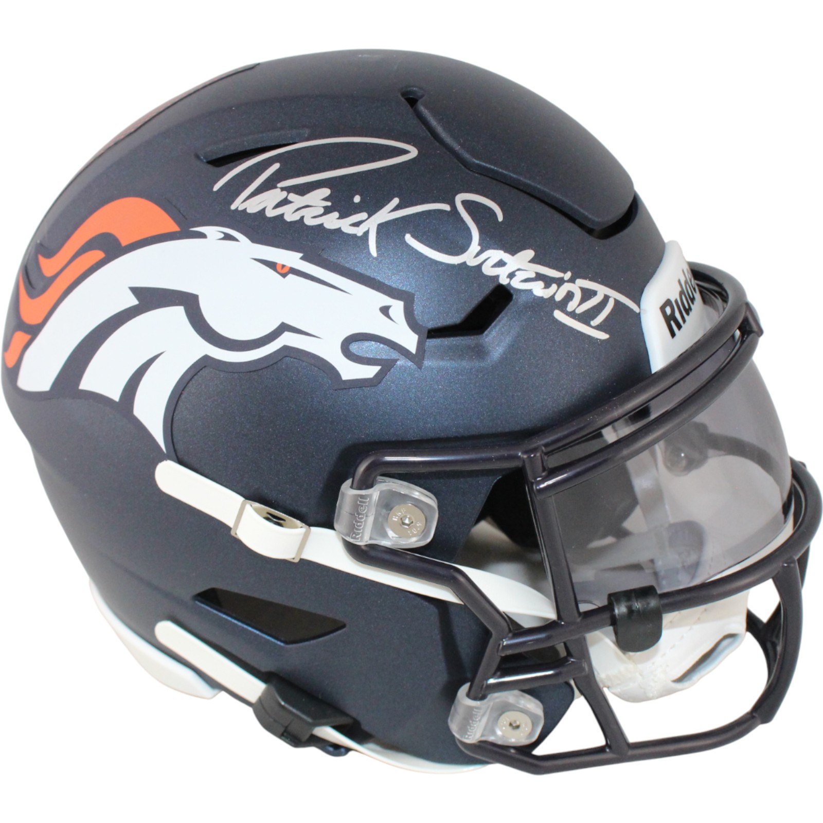 Patrick Surtain Autographed Denver Broncos Midi Helmet Beckett Witness 53132