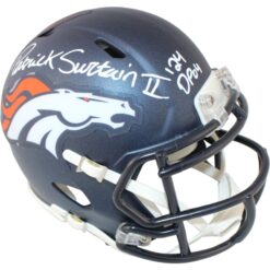 Patrick Surtain Autographed Denver Broncos Mini Helmet 24 DPOY Beckett WIT 53138