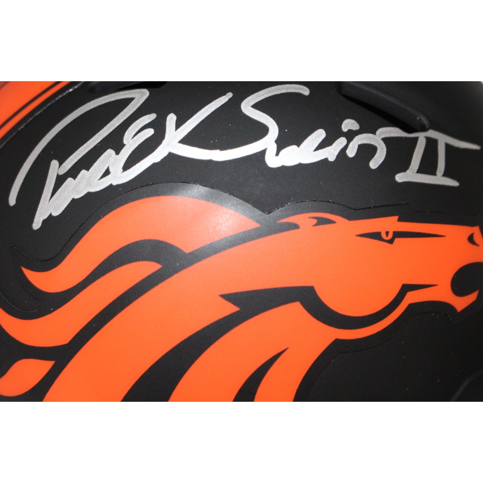 Patrick Surtain Signed Denver Broncos Eclipse Mini Helmet Beckett