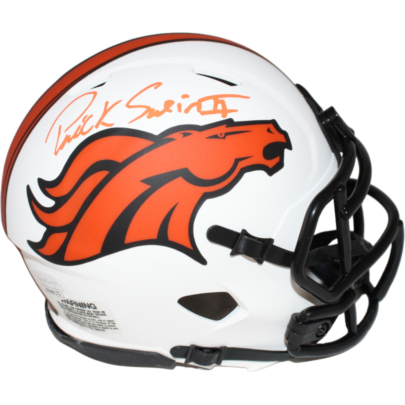 Patrick Surtain Signed Denver Broncos Lunar Mini Helmet Beckett