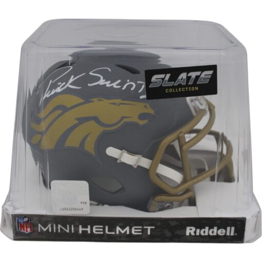 Patrick Surtain Autographed Denver Broncos Slate Mini Helmet Beckett 48706