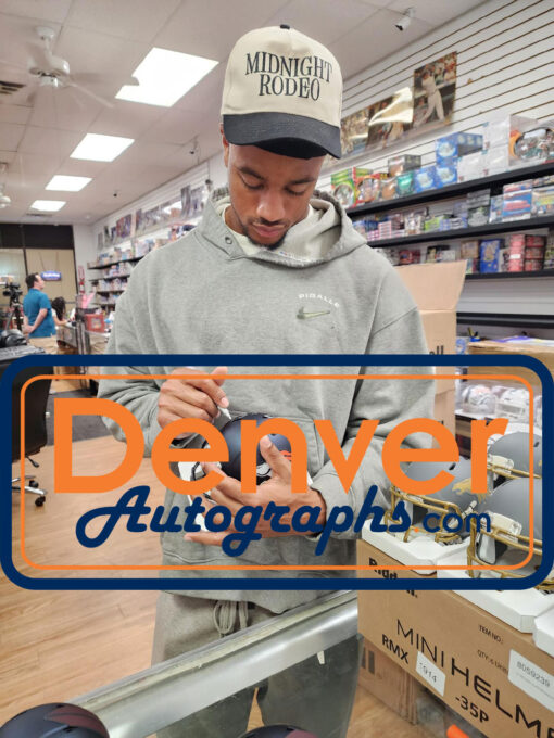 Patrick Surtain Autographed/Signed Denver Broncos 2024 Mini Helmet Beckett 48707