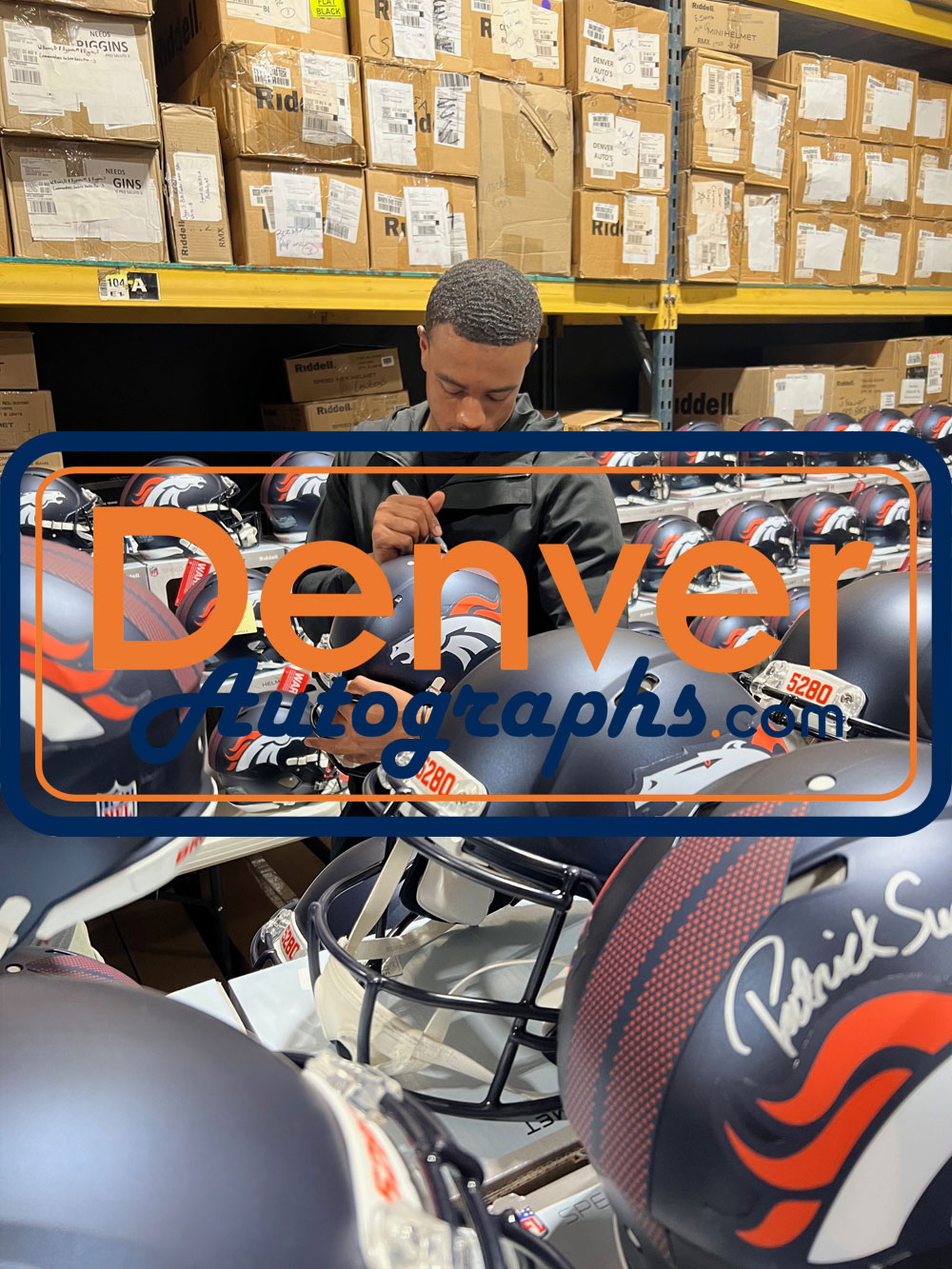 Patrick Surtain Autographed Denver Broncos F/S Helmet Beckett Witness 53135 6 Patrick Surtain Autographed Denver Broncos F/S Helmet Beckett Witness 53135