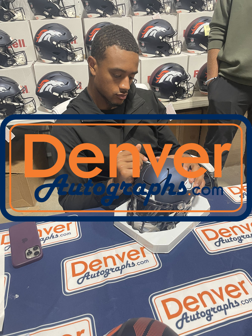 Patrick Surtain Autographed Denver Broncos Midi Helmet Beckett Witness 53132 6 Patrick Surtain Autographed Denver Broncos Midi Helmet Beckett Witness 53132