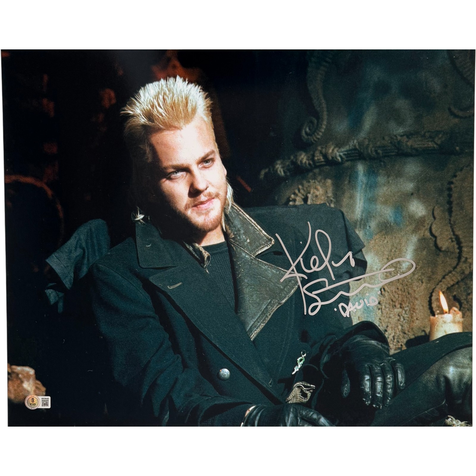 Keifer Sutherland Autographed/Signed Lost Boys 16x20 Photo David Beckett 55023