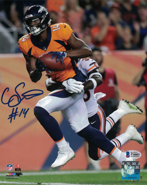 Courtland Sutton Autographed/Signed Denver Broncos 8x10 Photo BAS 24651 PF