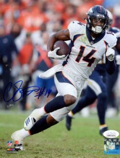 Courtland Sutton Autographed/Signed Denver Broncos 8x10 Photo JSA 53553