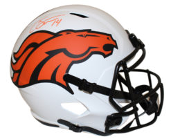 Courtland Sutton Autographed Denver Broncos F/S Lunar Helmet Beckett