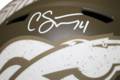 Courtland Sutton Autographed Denver Broncos F/S Salute Helmet Beckett