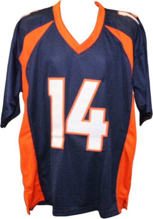 Courtland Sutton Autographed/Signed Pro Style Size XL Blue Jersey Beckett 59394