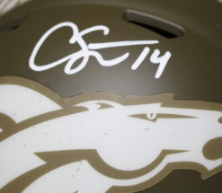 Courtland Sutton Autographed Denver Broncos Salute Mini Helmet Beckett