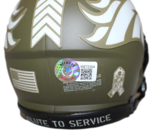 Courtland Sutton Autographed Denver Broncos Salute Mini Helmet Beckett