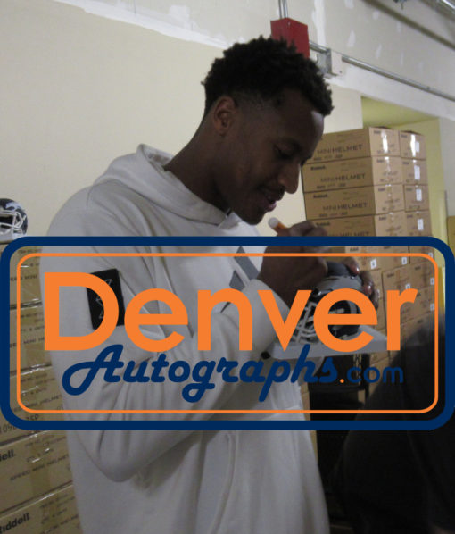 Courtland Sutton Autographed/Signed Denver Broncos AMP Mini Helmet JSA 25810