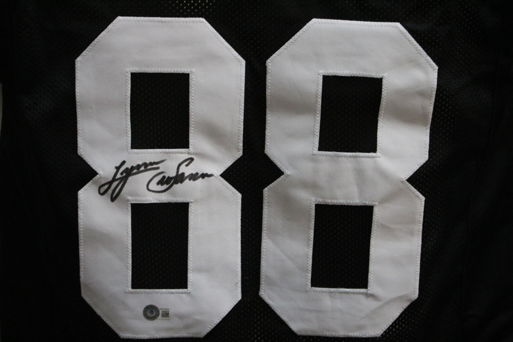 Lynn Swann Autographed/Signed Pro Style Black XL Jersey Beckett