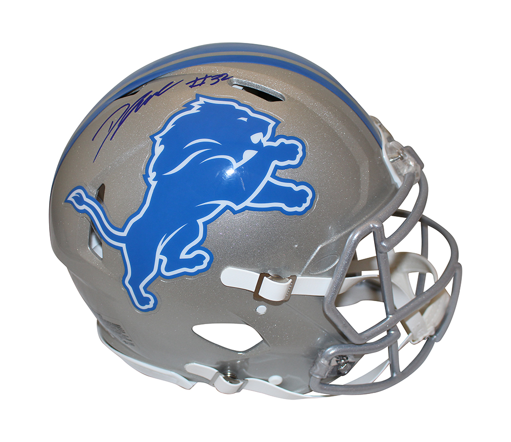 D'Andre Swift Autographed Detroit Lions Authentic Speed Helmet FAN