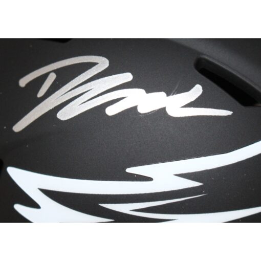 D'Andre Swift Signed Philadelphia Eagles Eclipse Mini Helmet BAS