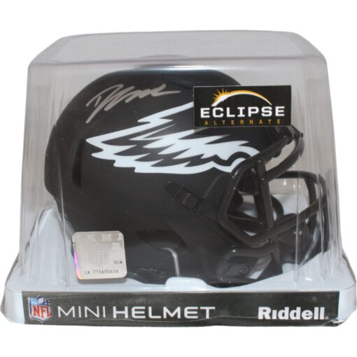 D'Andre Swift Signed Philadelphia Eagles Eclipse Mini Helmet BAS