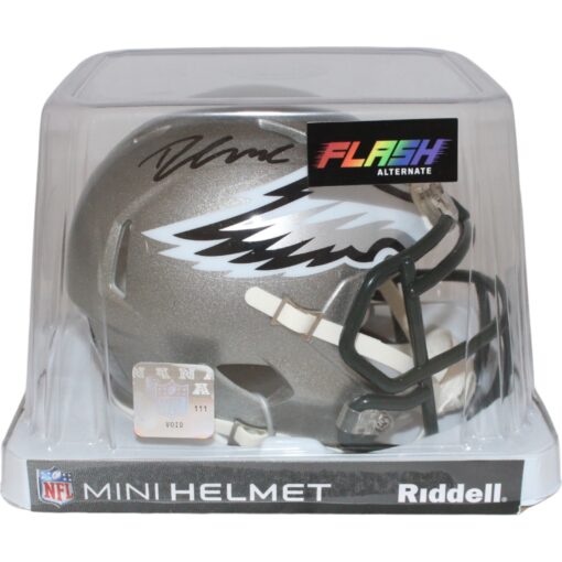 D'Andre Swift Signed Philadelphia Eagles Flash Mini Helmet Beckett