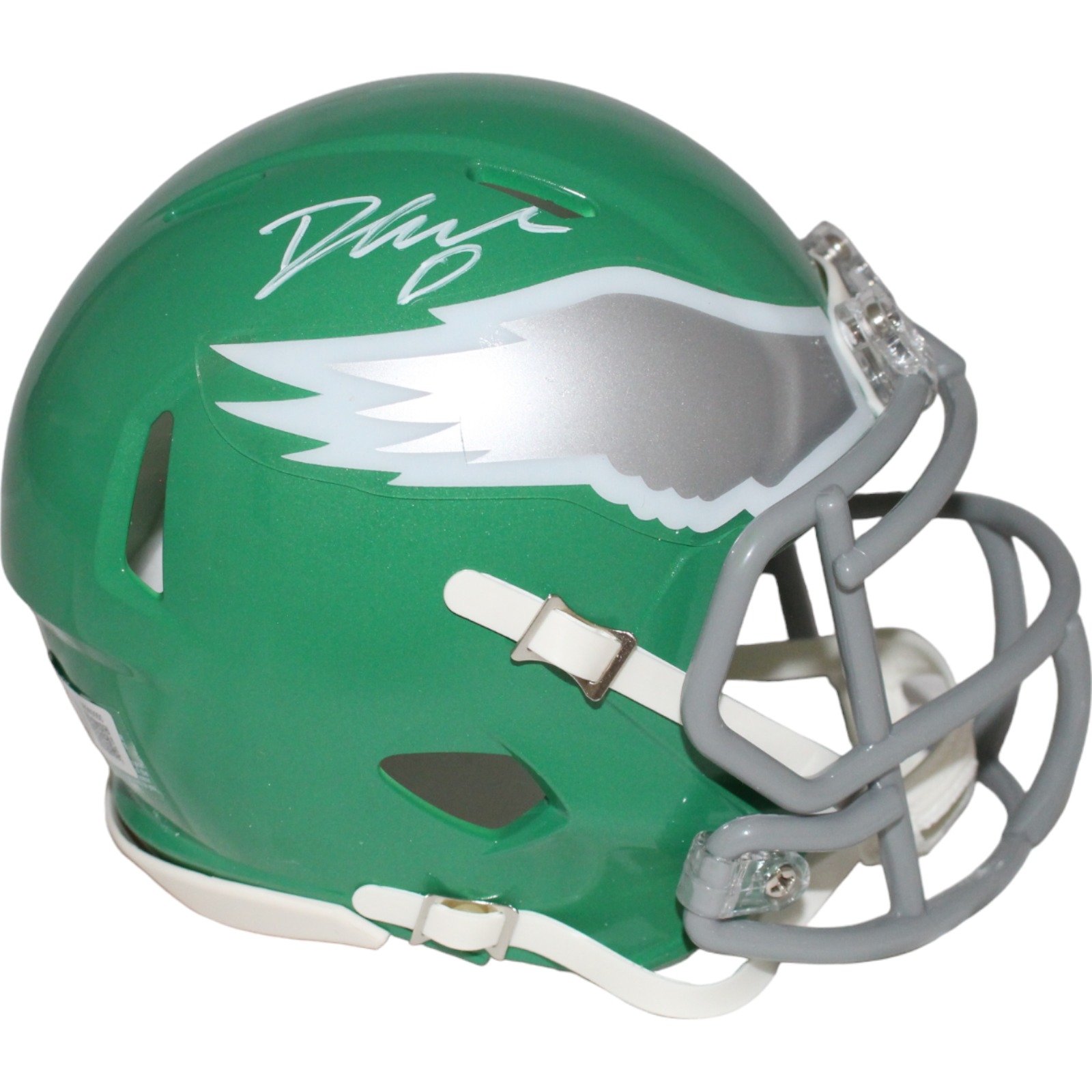 D'Andre Swift Signed Philadelphia Eagles TB  Mini Helmet BAS