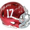 Tua Tagovailoa & Jerry Jeudy Signed Alabama Chrome Mini Helmet BAS 26758