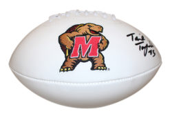 Taulia Tagovailoa Autographed Maryland Terrapins Logo Football Beckett