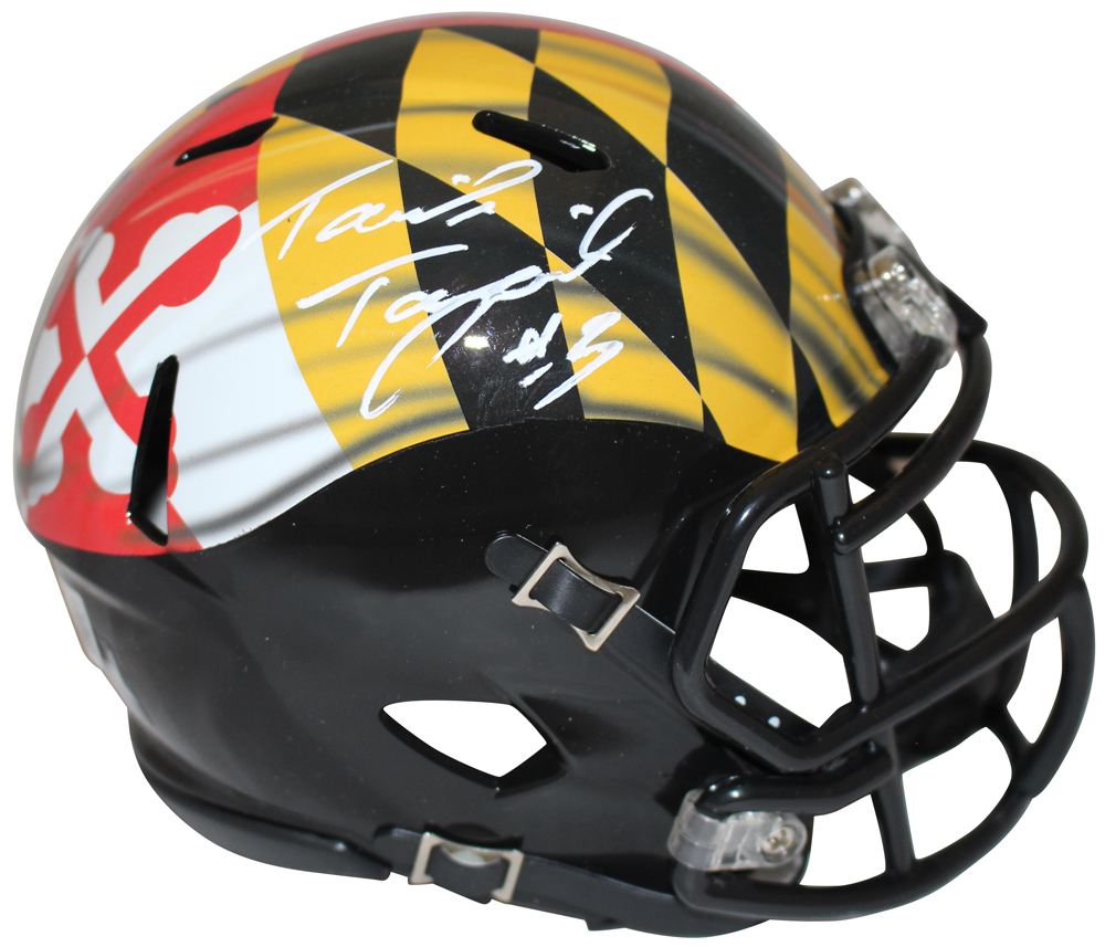 Taulia Tagovailoa Signed Maryland Terrapins Pride Mini Helmet Beckett