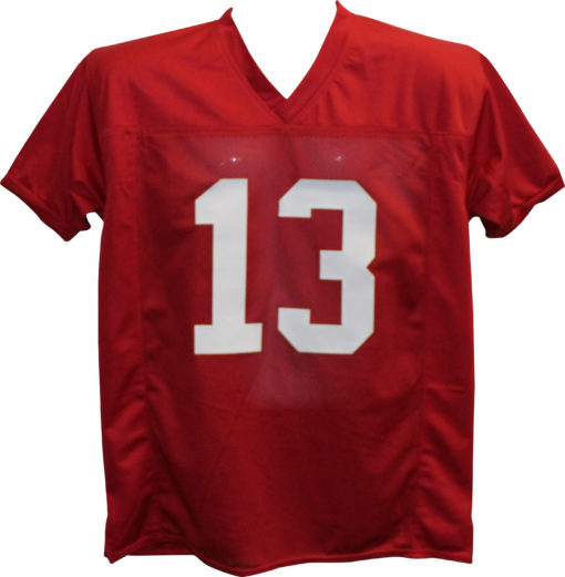 Tua Tagovialoa Autographed/Signed College Style Red XL Jersey Champs BAS 26534