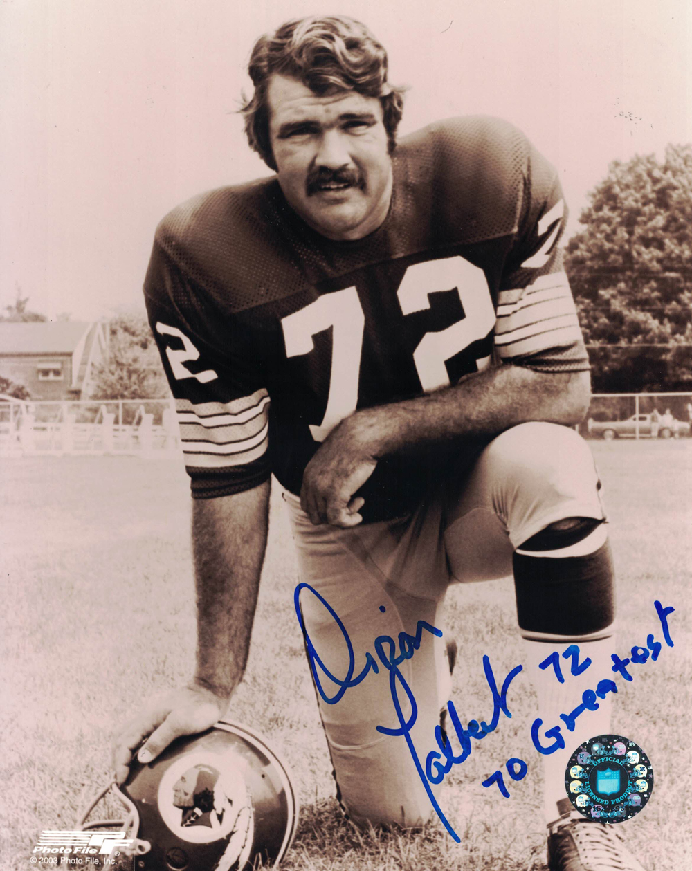 Diron Talbert Autographed Washington Redskins 8x10 Photo 70 Greatest 27936