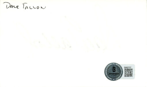 Dale Tallon Autographed/Signed Chicago Blackhawks Index Card Beckett 45266