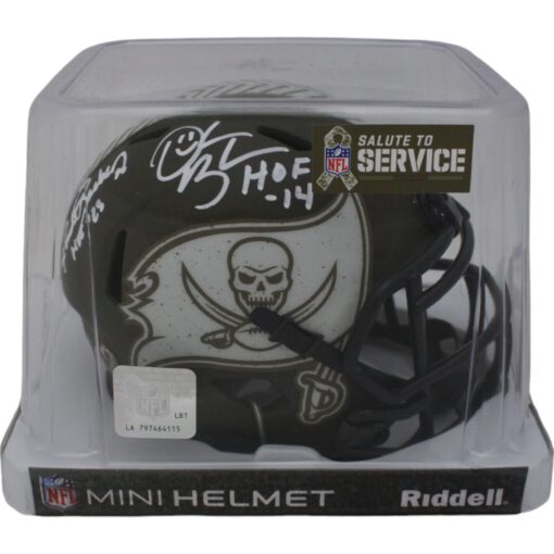 Lynch Sapp Barber Brooks Tampa Bay Buccaneers Salute Mini Helmet Beckett 48045