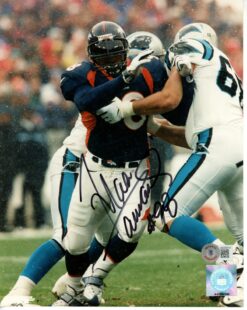 Maa Tanuvasa Autographed/Signed Denver Broncos 8x10 Photo Beckett 55870