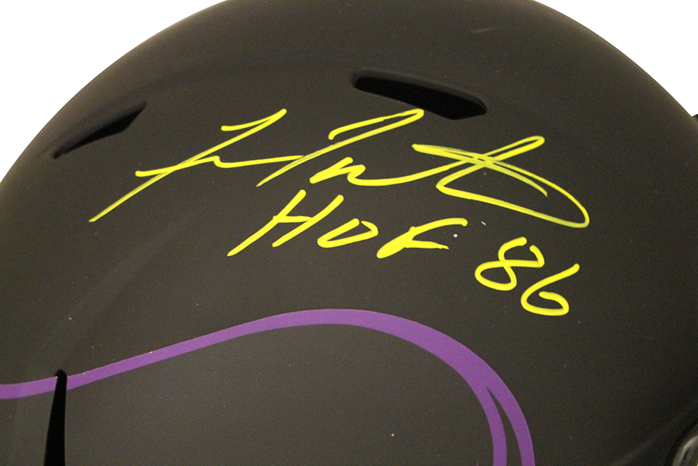 Fran Tarkenton Signed Minnesota Vikings F/S Eclipse Speed Helmet JSA 30531