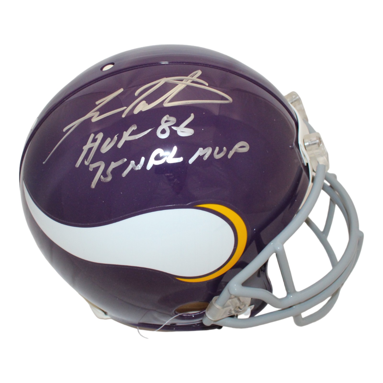 Fran Tarkenton Signed Minnesota Authentic VSR4 TB Helmet Beckett