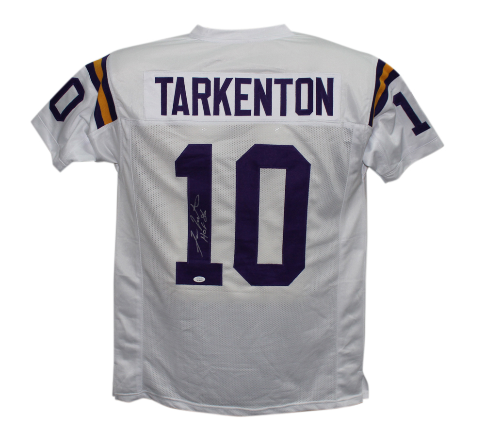 Fran Tarkenton Autographed/Signed Pro Style White XL Jersey JSA