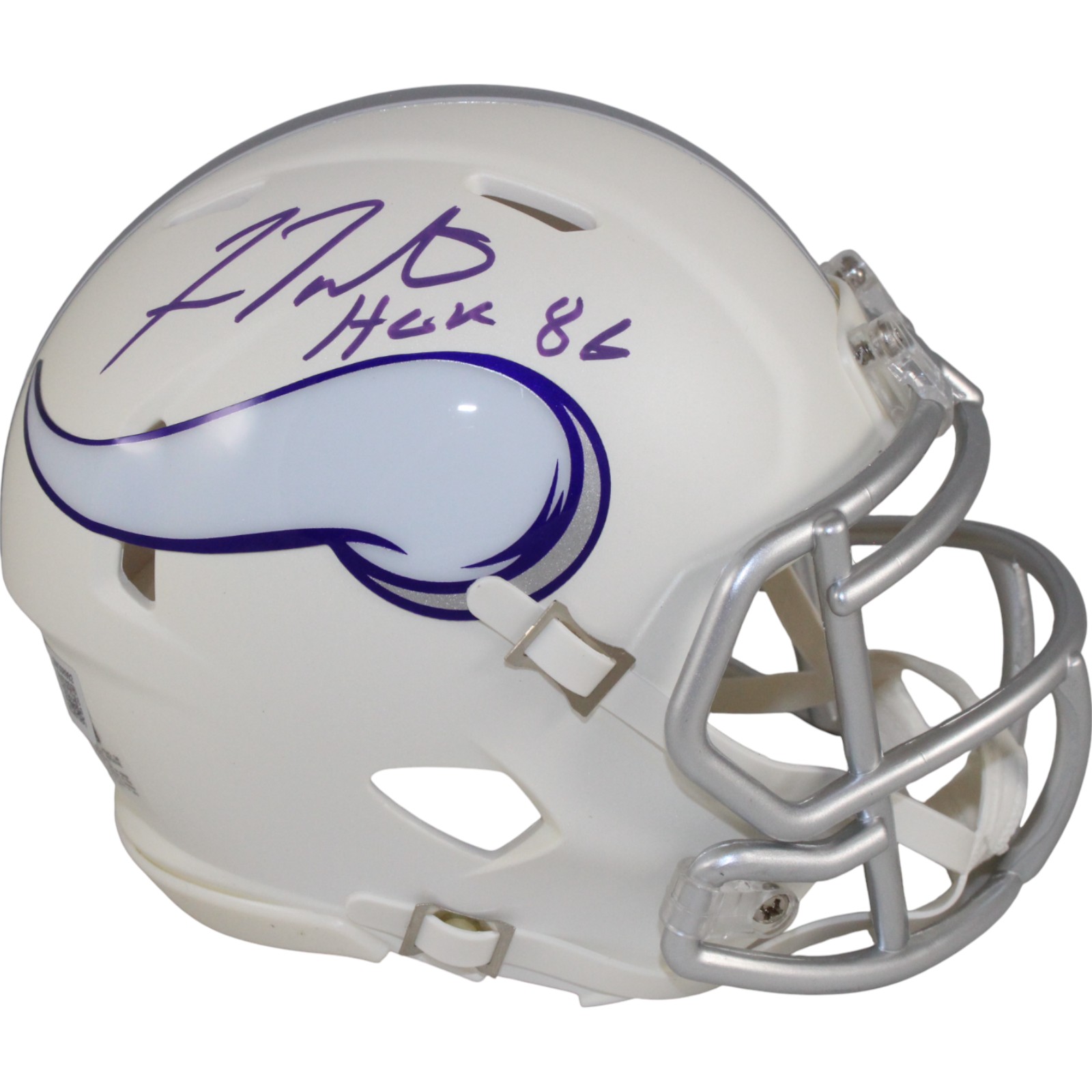 Fran Tarkenton Autographed Minnesota Vikings Alt 24 Mini Helmet Beckett 50841