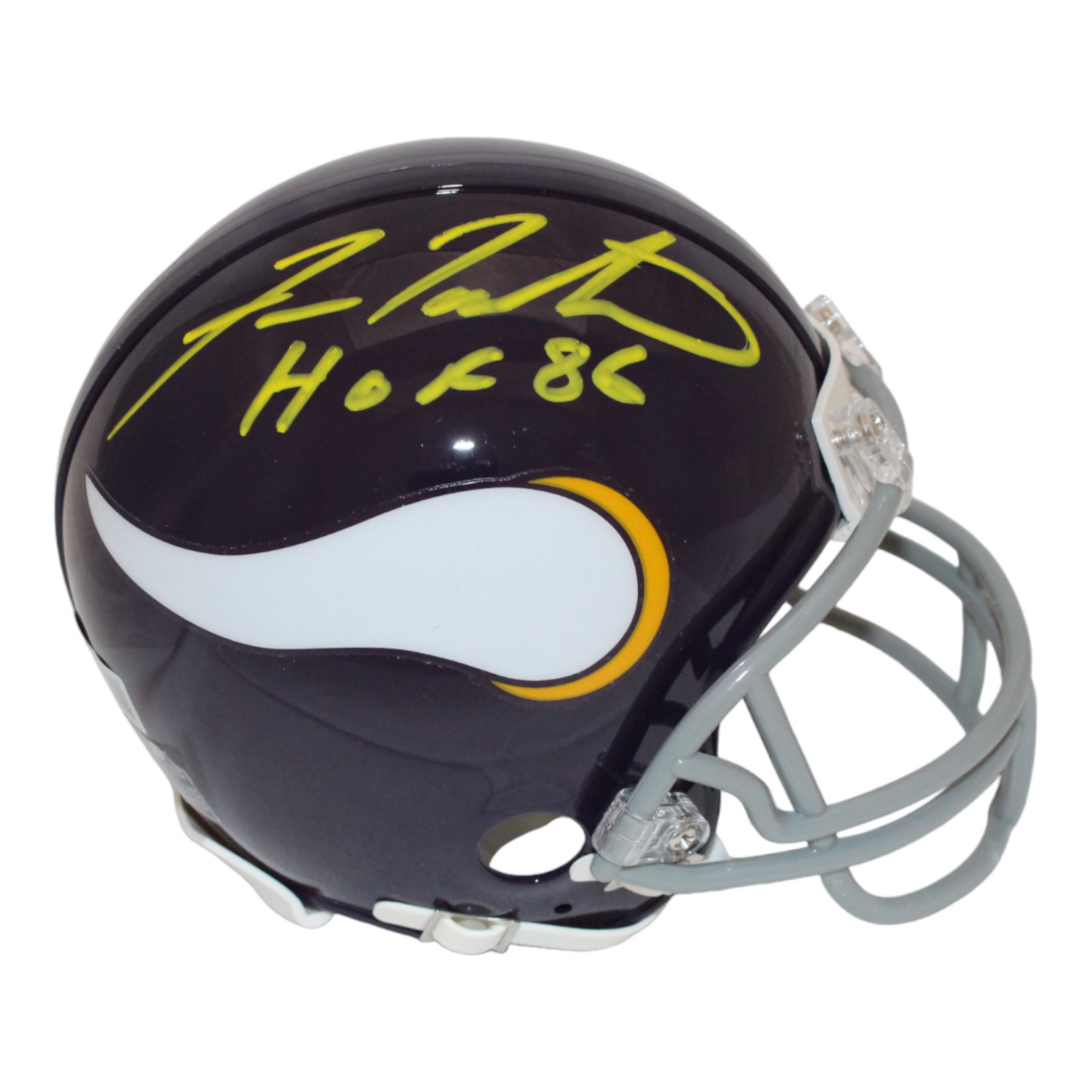 Fran Tarkenton Signed Minnesota VSR4 TB Mini Helmet Beckett 