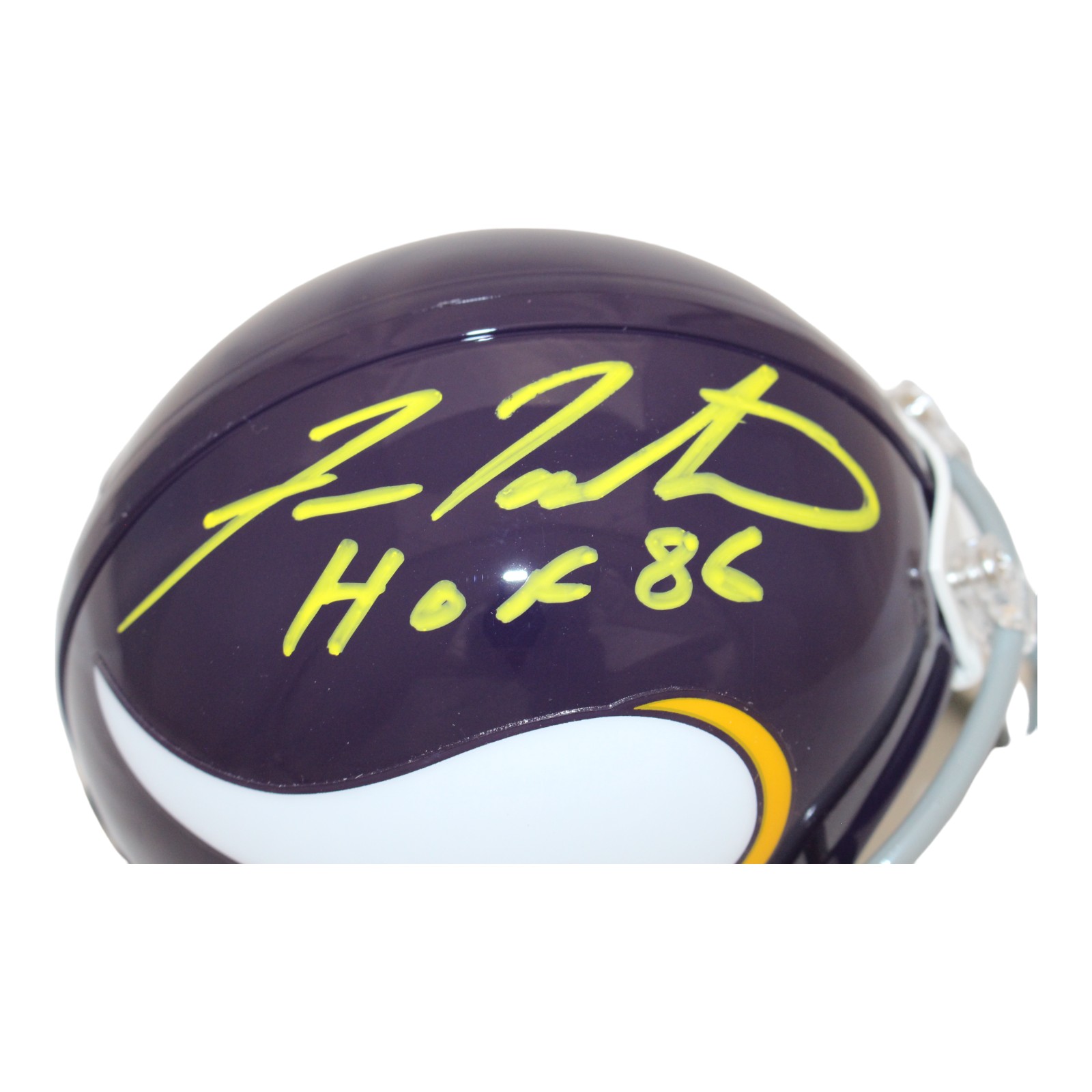 Fran Tarkenton Signed Minnesota VSR4 TB Mini Helmet Beckett