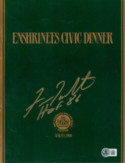 Fran Tarkenton Signed Minnesota Vikings 1986 Enshrinees Dinner Program BAS 57217