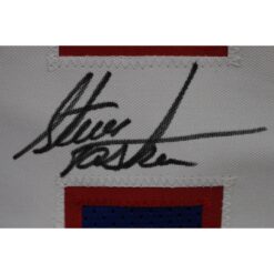 Steve Tasker Autographed Pro Style Size XL Blue Jersey Beckett Witness 50909