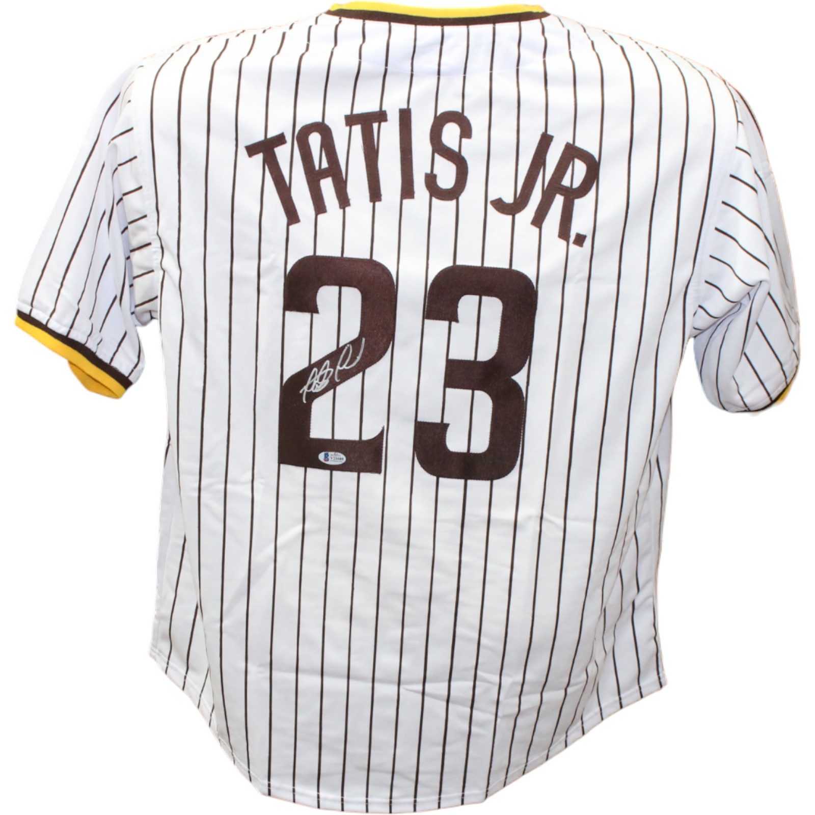 Fernando Tatis Jr. Autographed/Signed Pro Style White jersey JSA