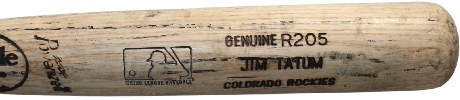 Jim Tatum Colorado Rockies Game Used Louisville Slugger Baseball Bat 57250 4 Jim Tatum Colorado Rockies Game Used Louisville Slugger Baseball Bat 57250