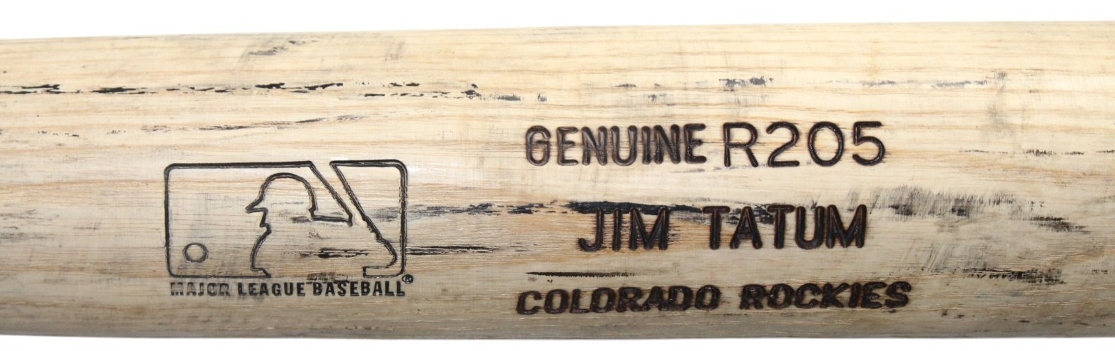Jim Tatum Colorado Rockies Game Used Louisville Slugger Baseball Bat 57250 5 Jim Tatum Colorado Rockies Game Used Louisville Slugger Baseball Bat 57250
