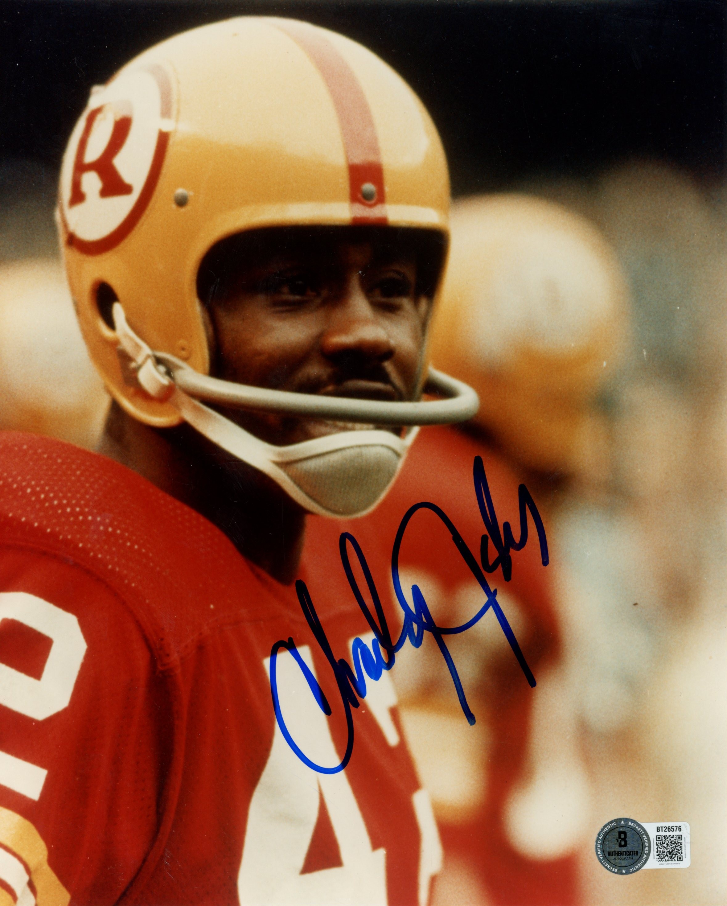 Charley Taylor Autographed Washington Redskins 8x10 Photo Beckett 56774