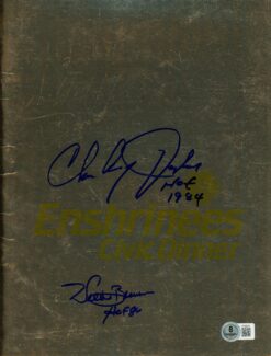Charley Taylor Willie Brown Signed HOF 1984 Enshrinees Dinner Program BAS 57214