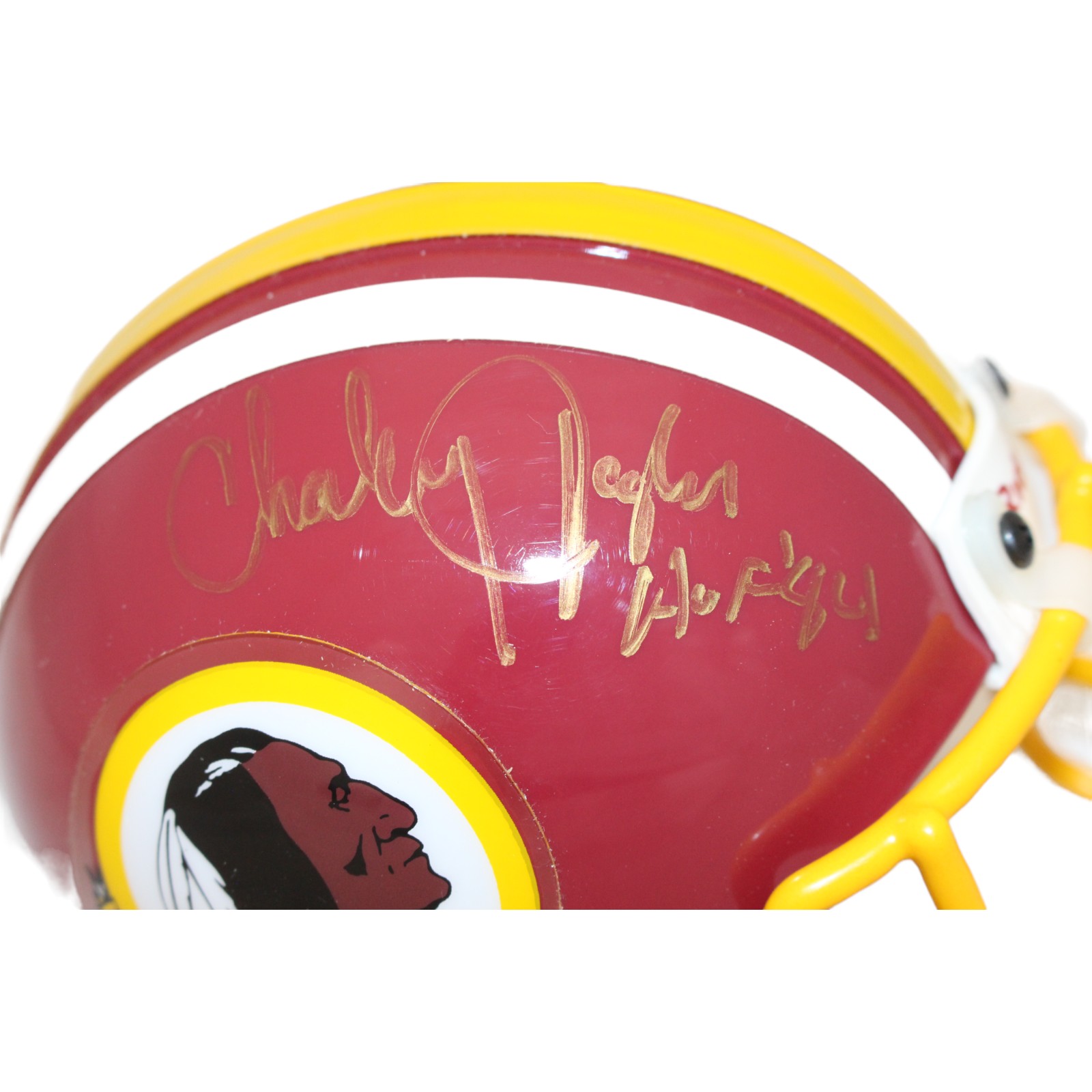 Charley Taylor Signed Redskins VSR4 Authentic Mini Helmet HOF BAS 44126
